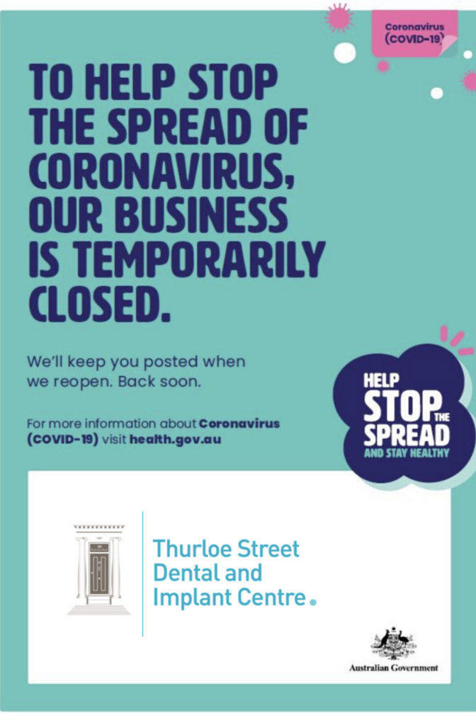Corona virus business closed stay at home poster